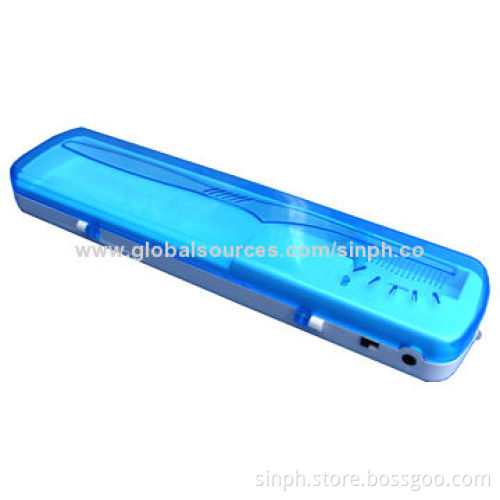 UV Toothbrush Sterilizer Case with AAA Batteries, LED Flashlight, Good-quality